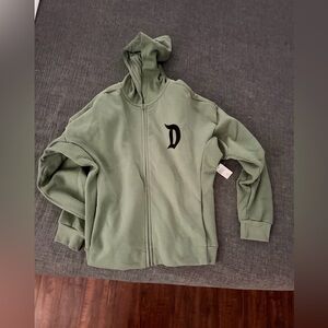NWT Disneyland Logo Green Zip Hoodie
